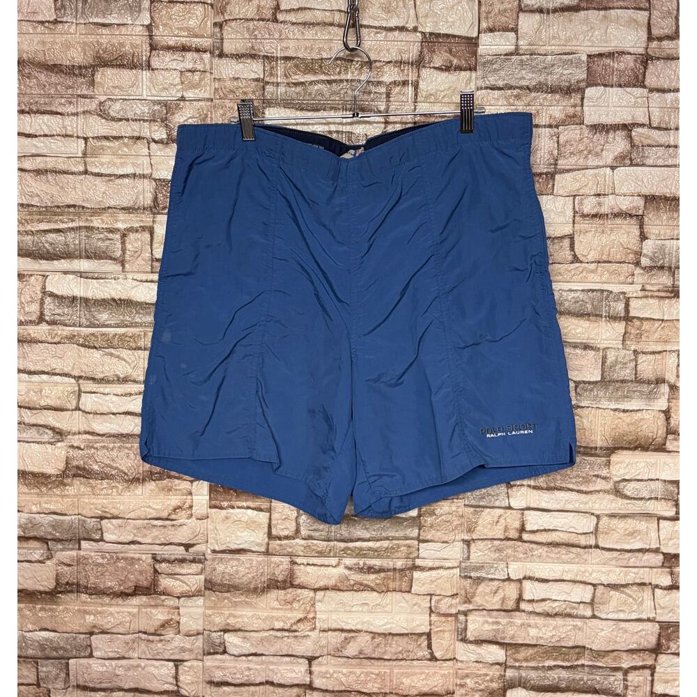 Vintage Polo Sport Swim trunks Blue Sz Medium ralph lauren Mens